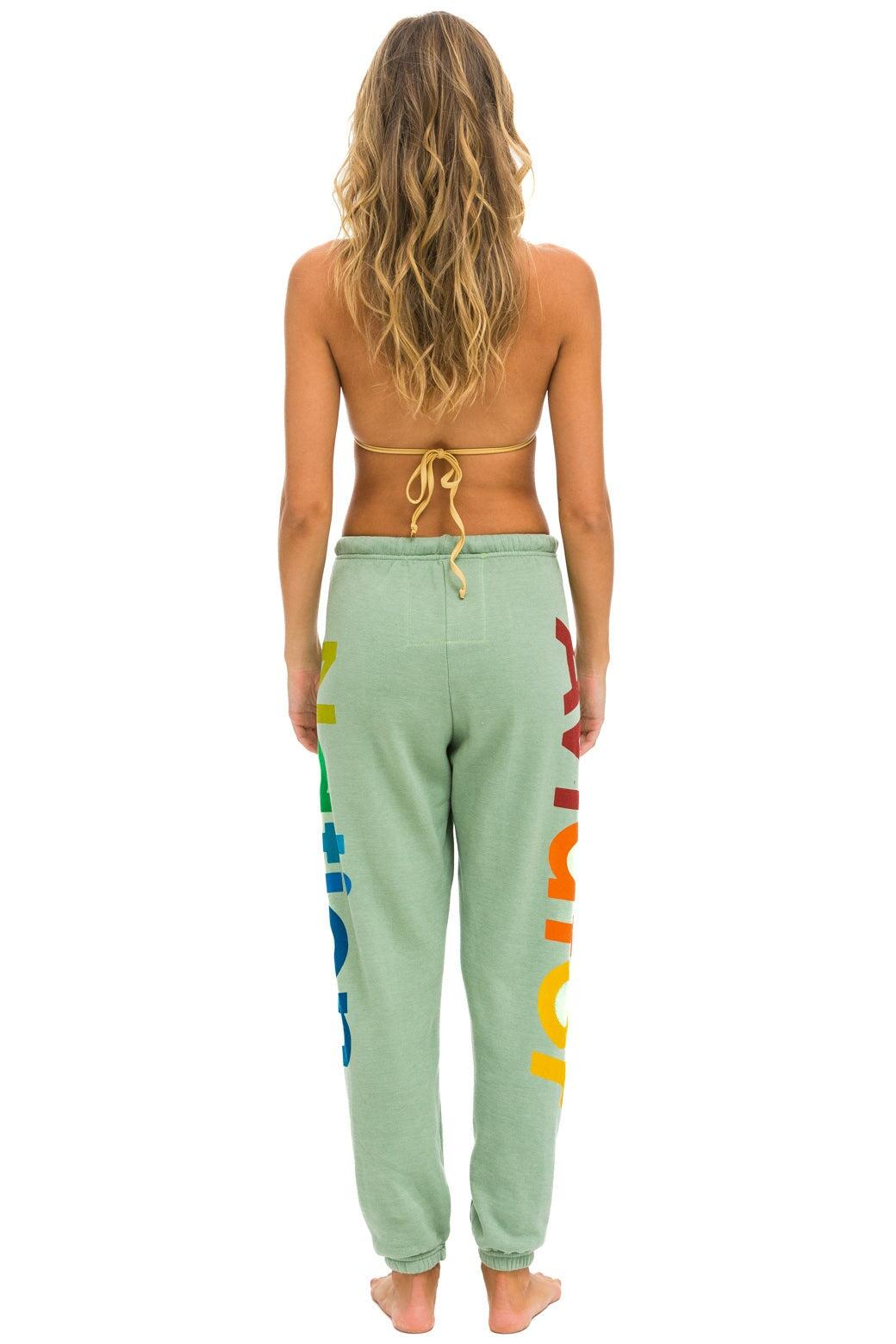 AVIATOR NATION 2 SWEATPANTS - SAGE Female Product Image