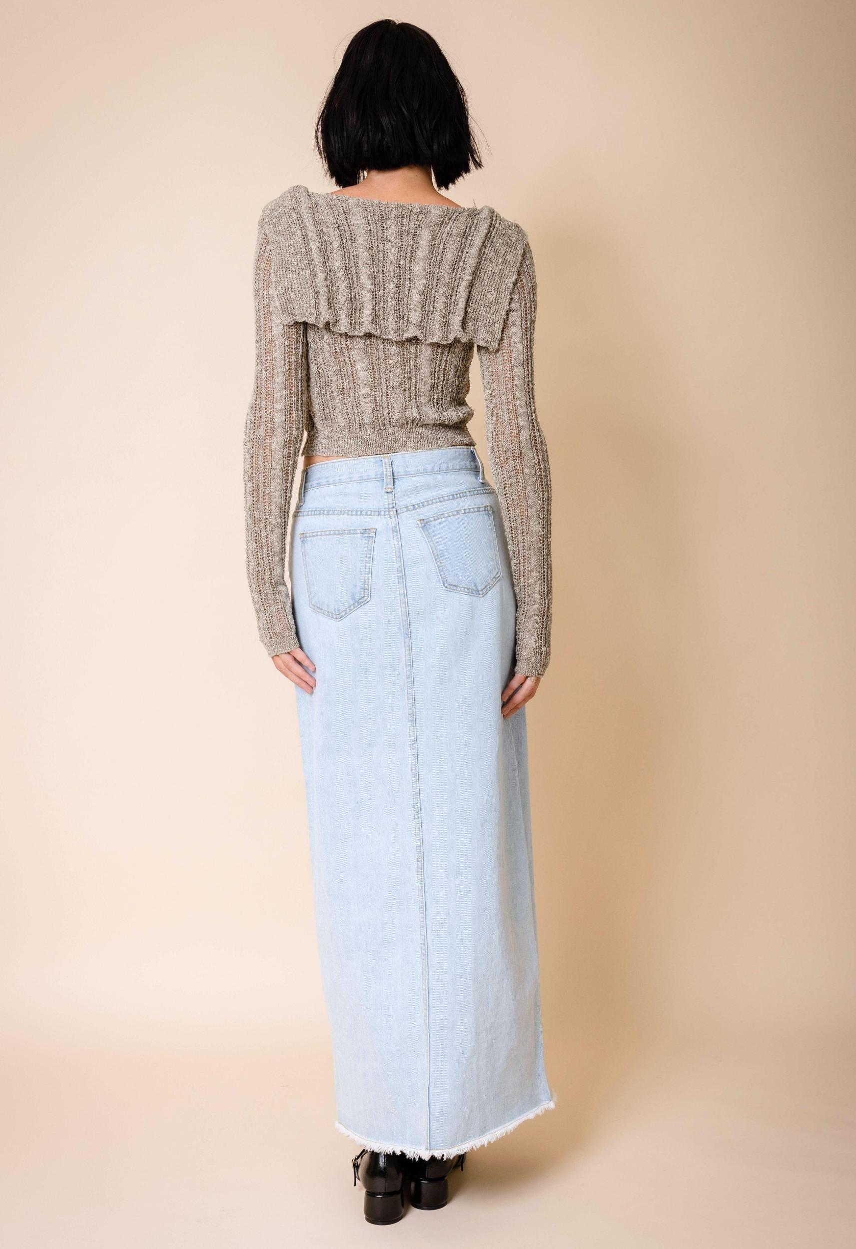 Nirvana Denim Maxi Skirt Product Image