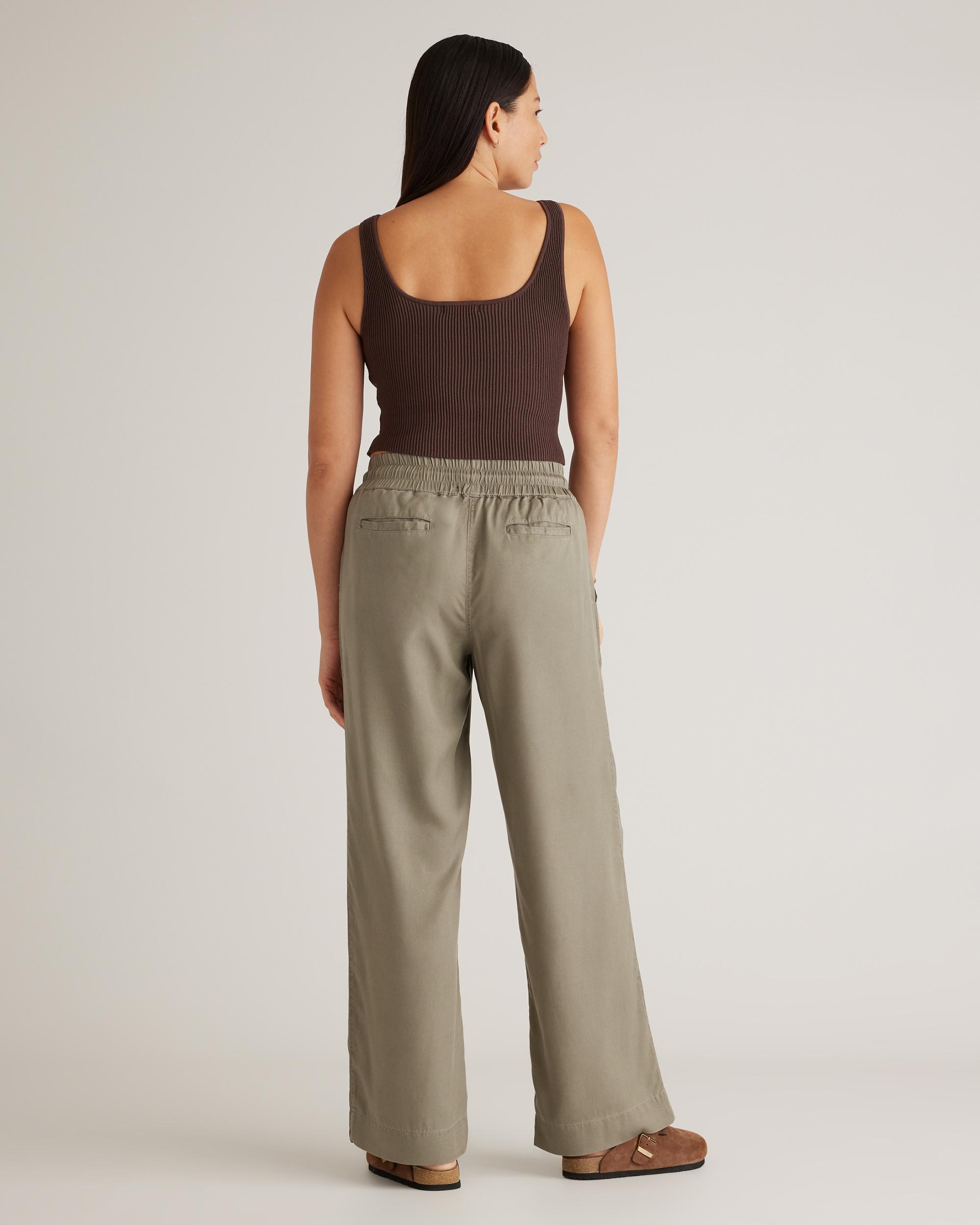 Quince | Women's Cropped Square Neck Ribbed Knit Tank Top Recycled nylon/polyester/spandex Product Image