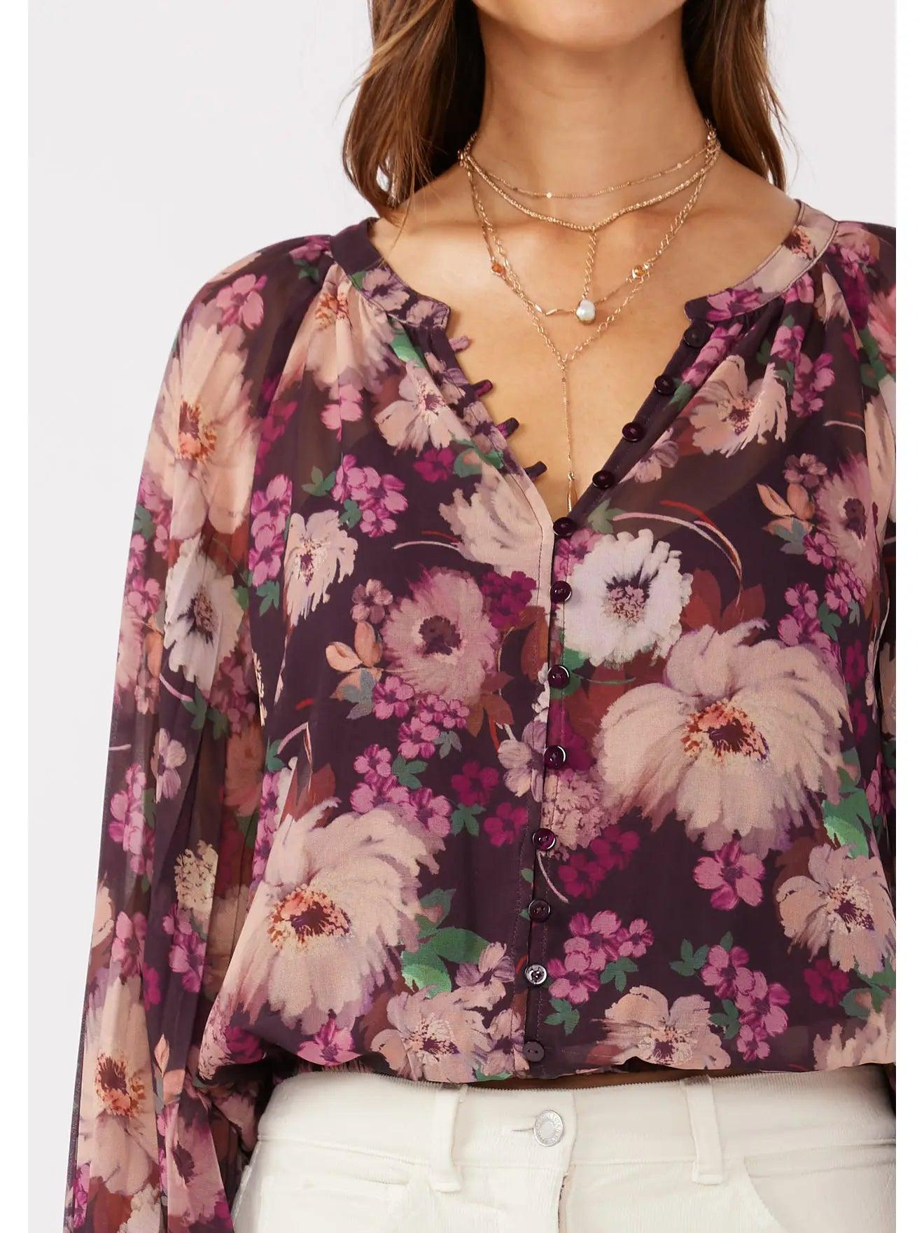 Pinot Floral Button Blouse Product Image
