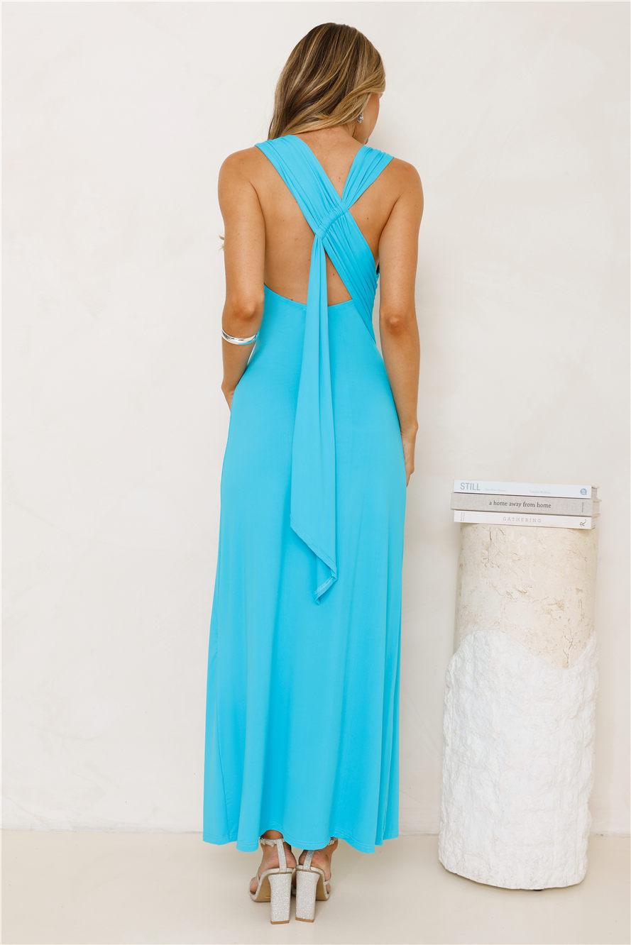 Romance Unveiled Maxi Dress Blue Product Image