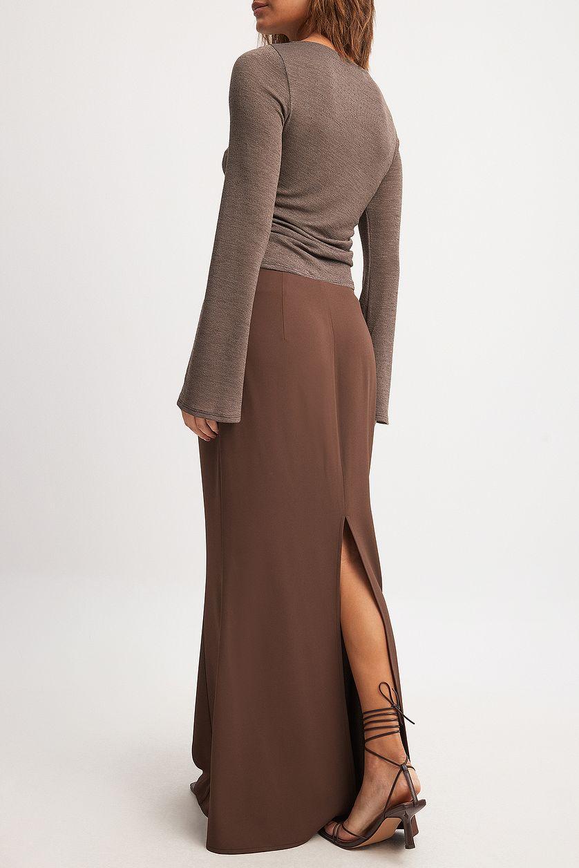 Mermaid Shaped Low Waist Maxi Skirt Product Image