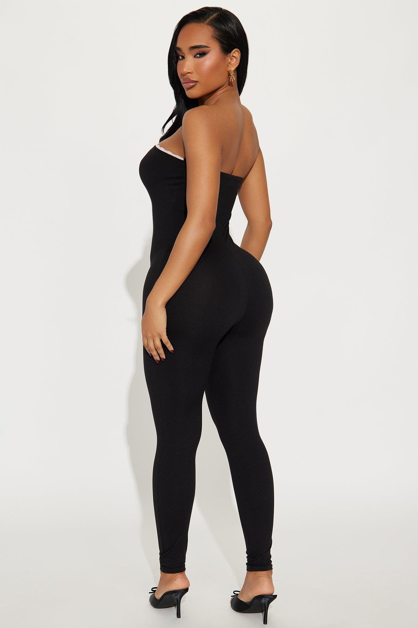 Prima Stretch Skinny Leg Jumpsuit - Black Product Image