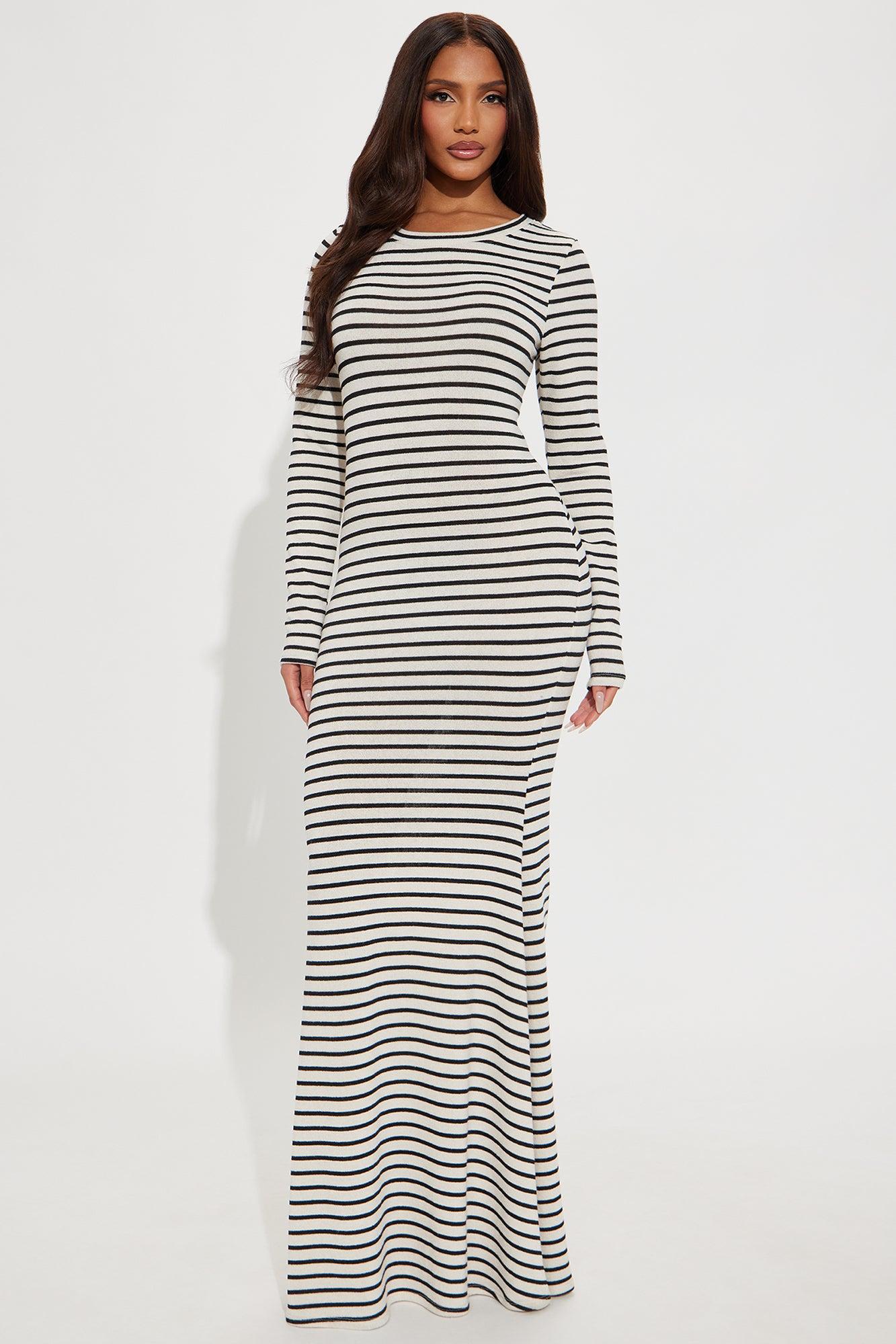 Keaton Sweater Maxi Dress - Ivory/combo Product Image