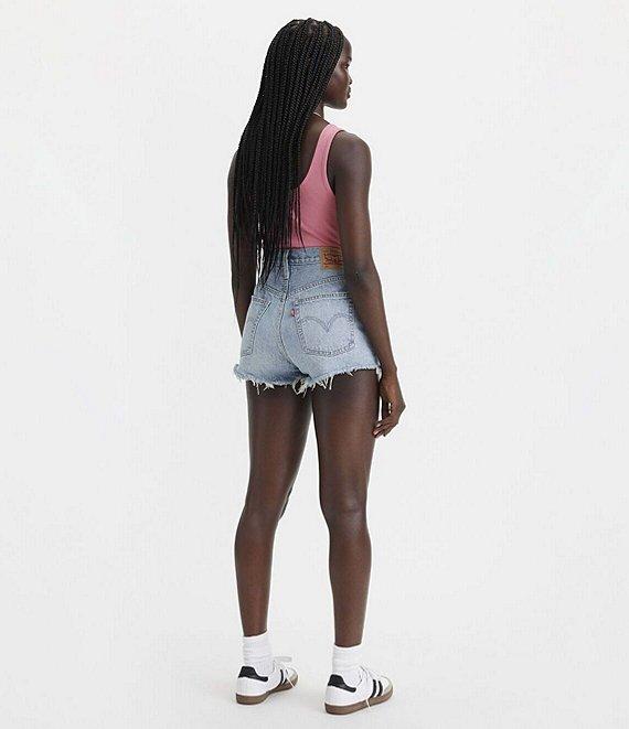 Levi's® 501 High Rise Frayed Hem Cut Off Shorts Product Image