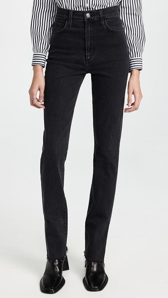 Favorite Daughter Valentina Super High Rise Tower Jeans with Slit Hem | Shopbop Product Image