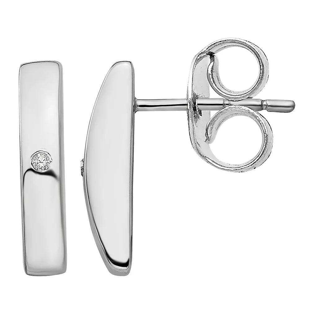 White Ice Sterling Silver Diamond Accent Earrings, Women's Product Image