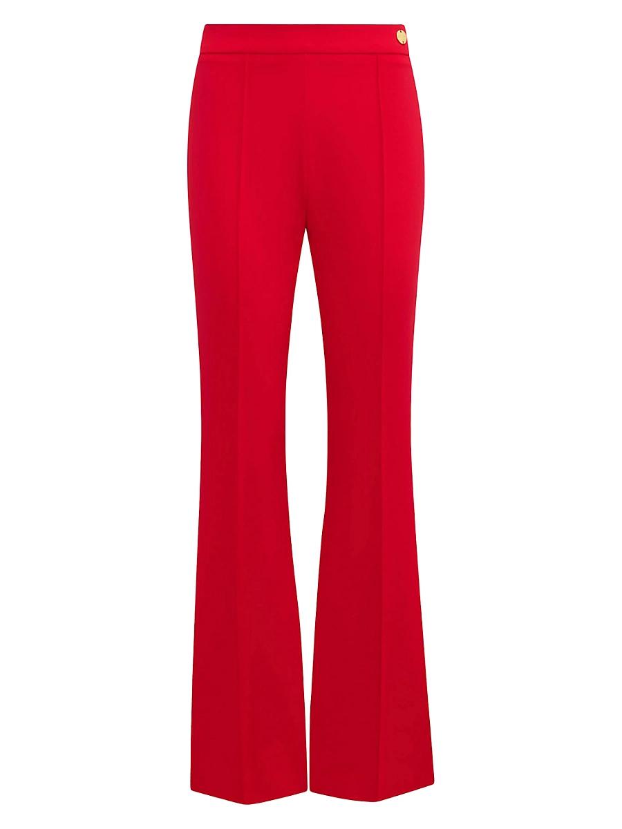 Womens Lola High Density Crepe Stretch Cropped Flare Trousers Product Image