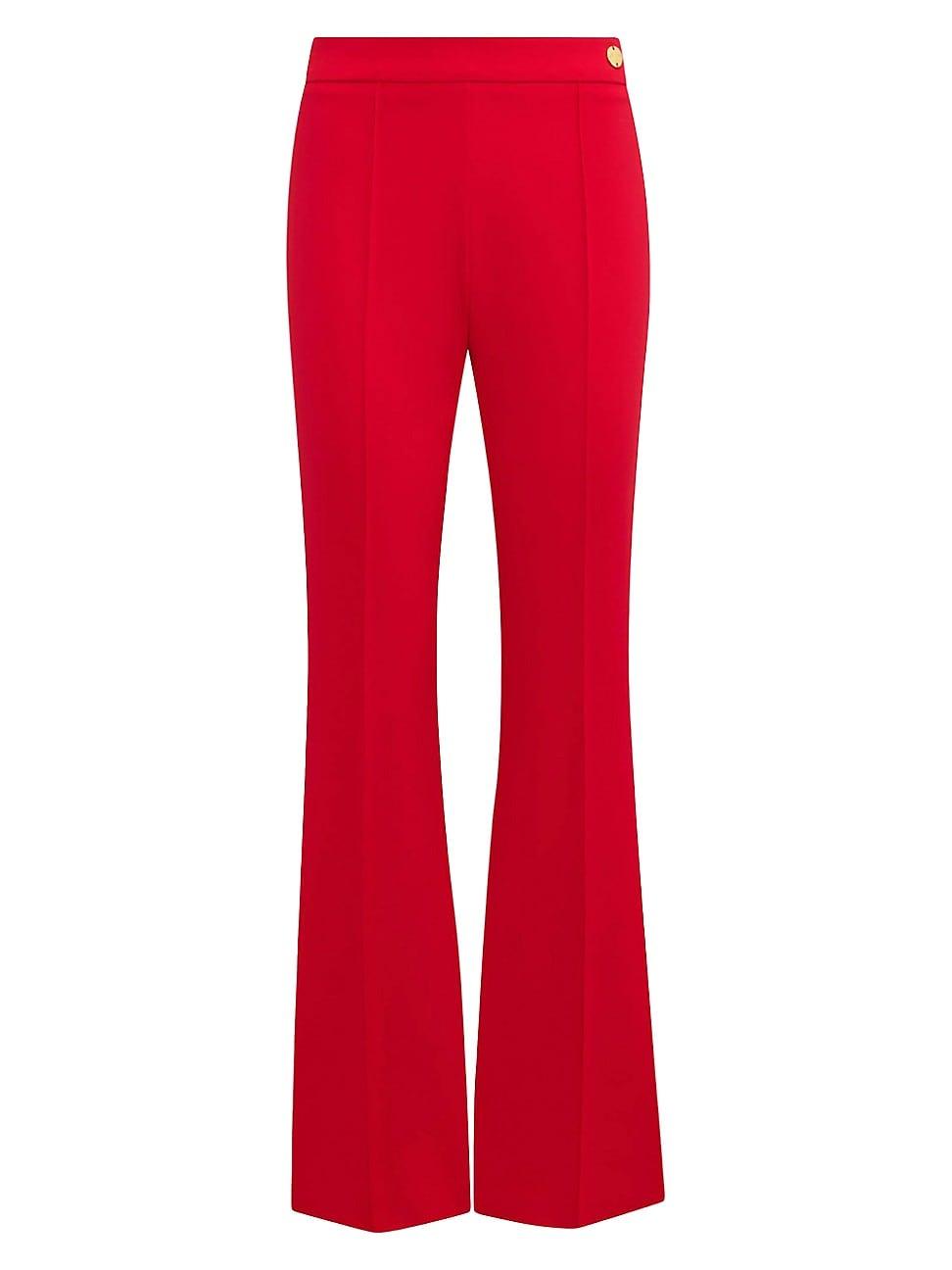 Womens Lola High Density Crepe Stretch Cropped Flare Trousers Product Image