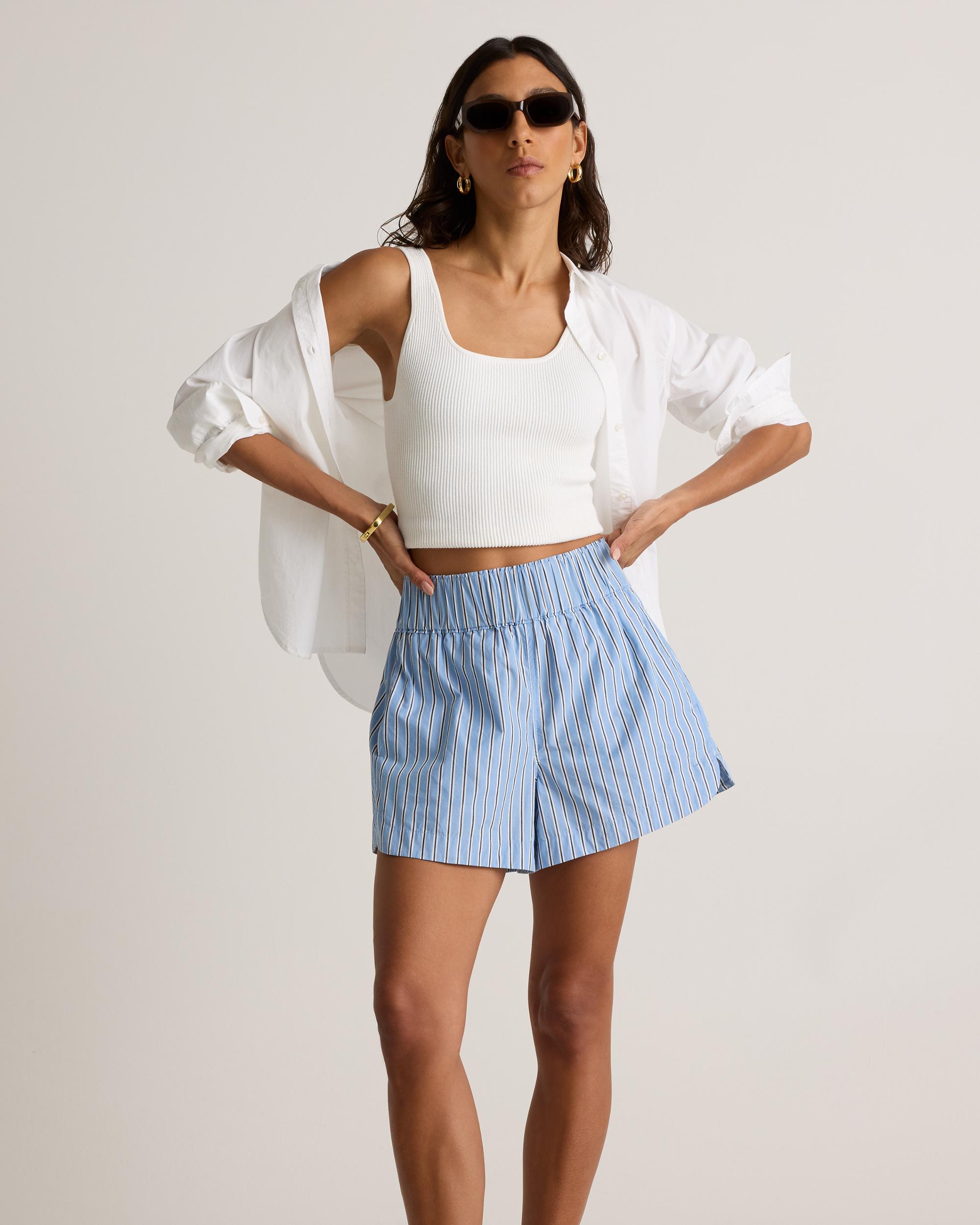 Quince | Women's Poplin Pull-On Shorts Organic Cotton Product Image