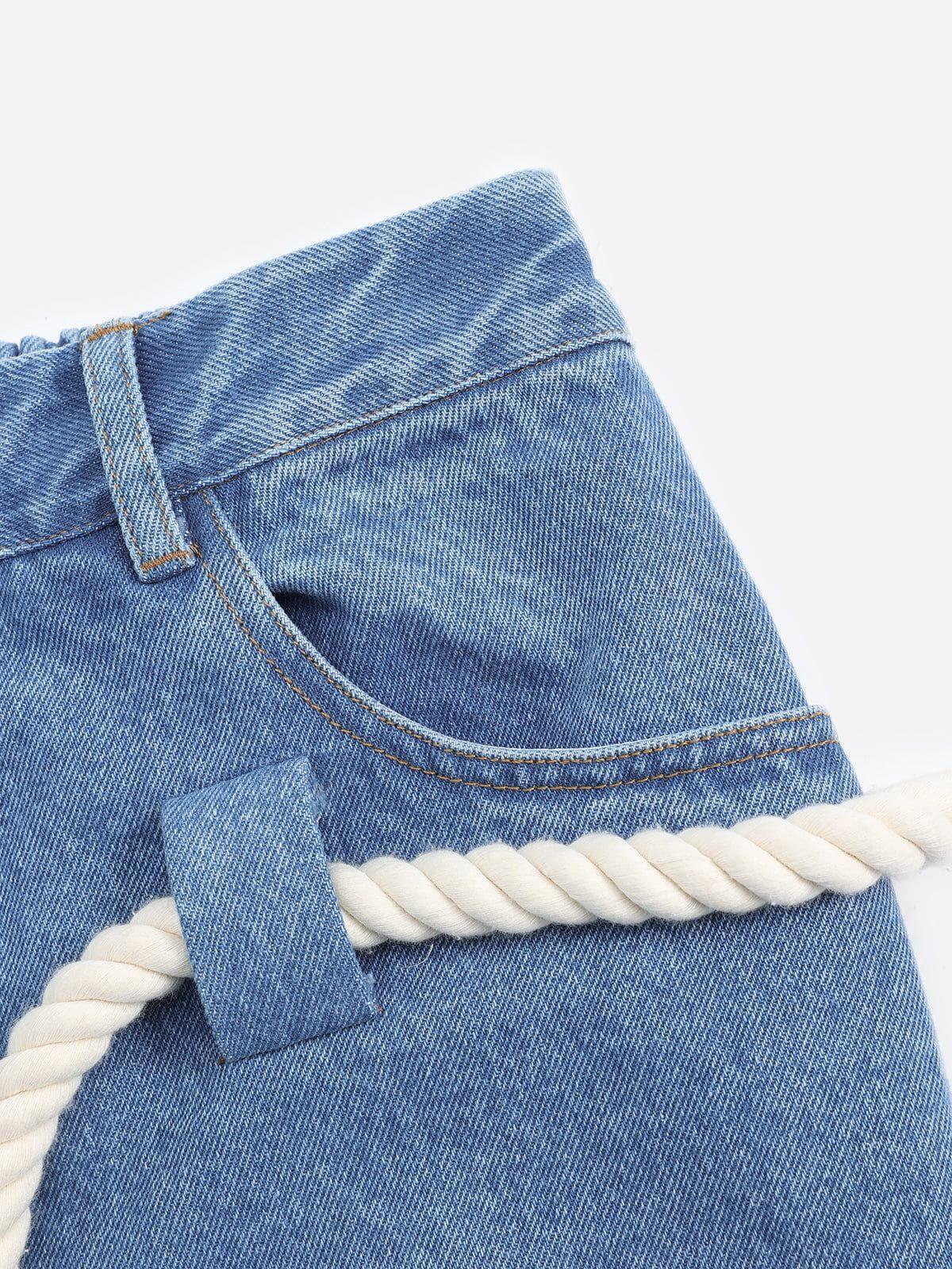 Aelfric Eden Super Baggy Drawstring Waist Jeans Product Image