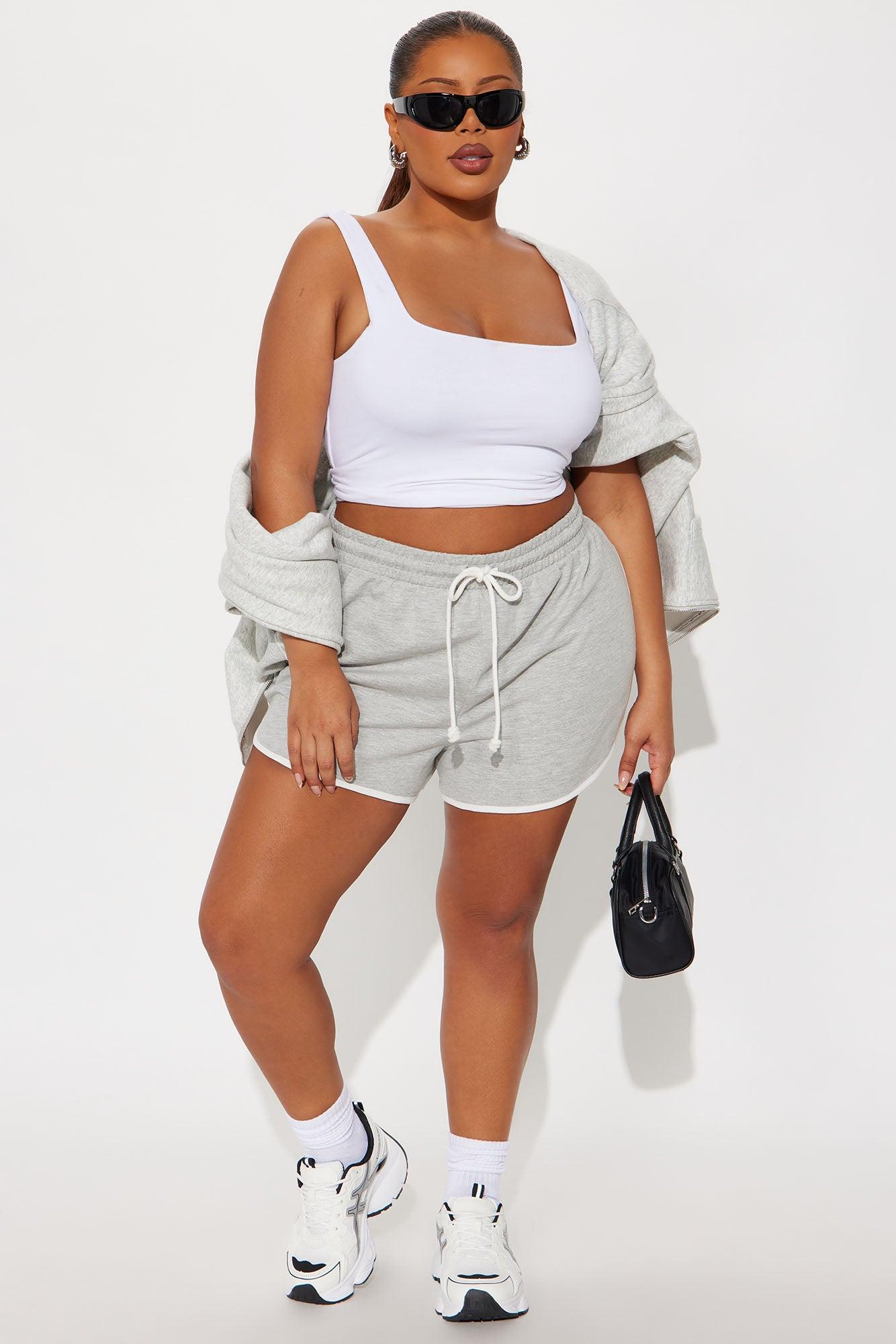 Hayden French Terry Dolphin Short - Grey/combo Female Product Image