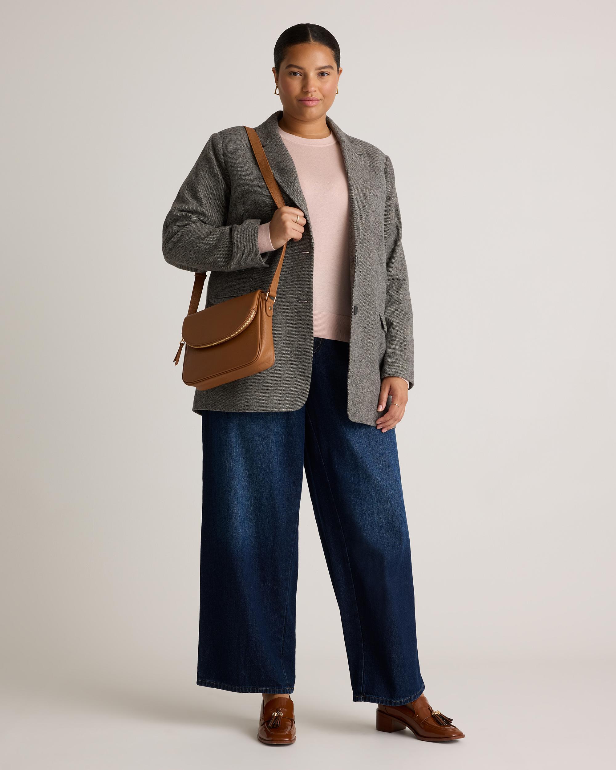 Quince | Women's Italian Leather Foldover Crossbody Product Image