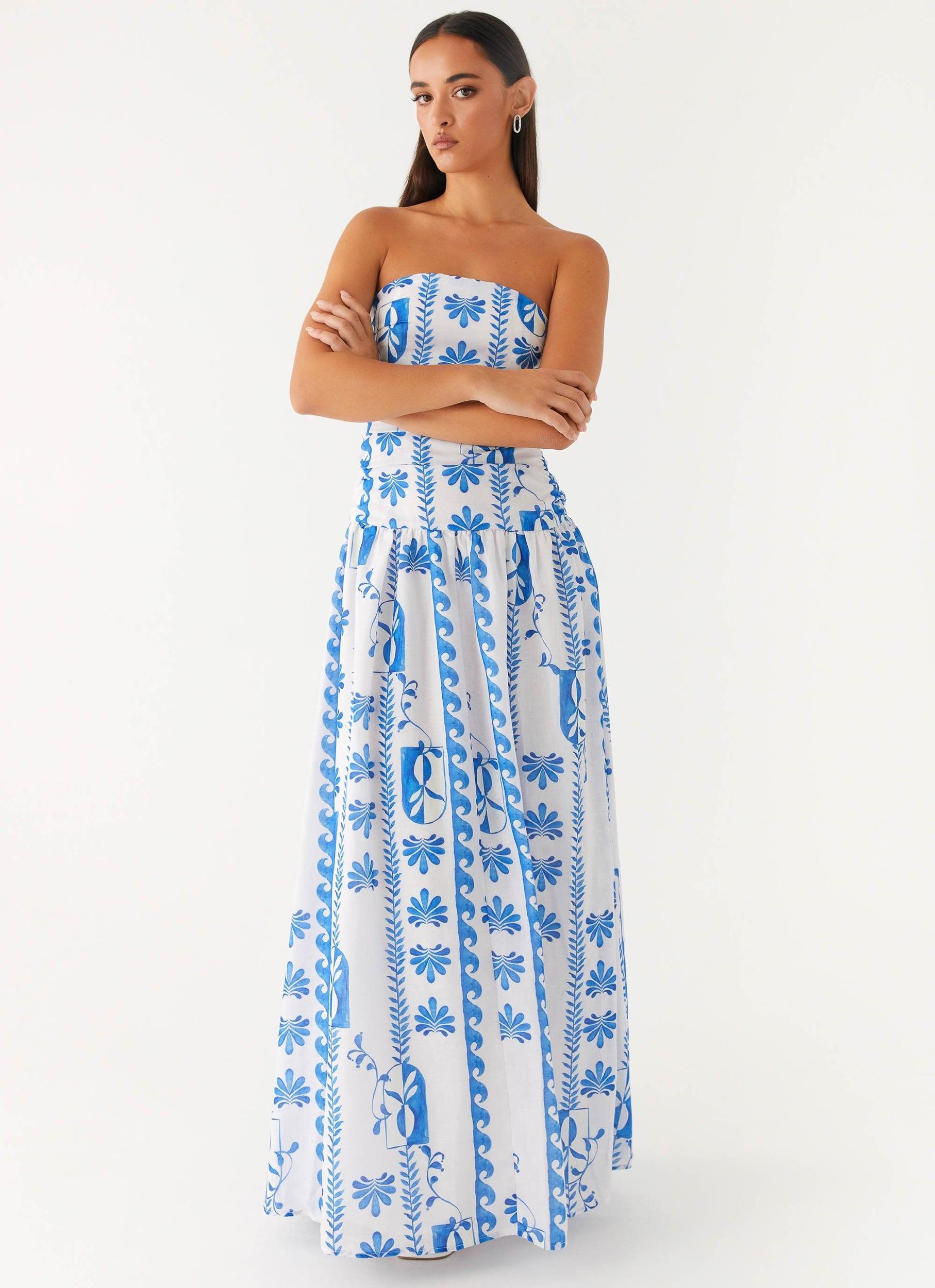 Carmel Maxi Dress - Floral Wave Product Image
