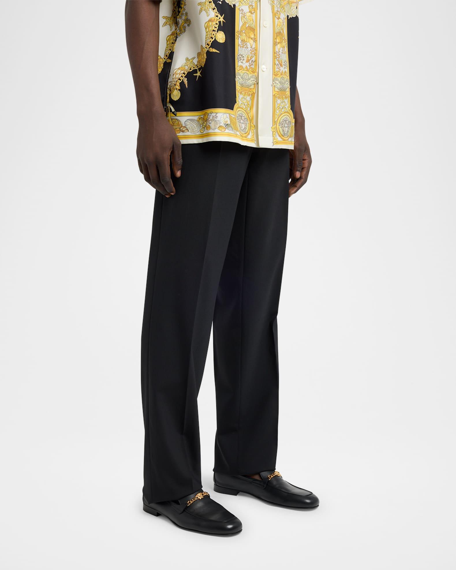 Men's Leather Medusa-Chain Loafers Product Image