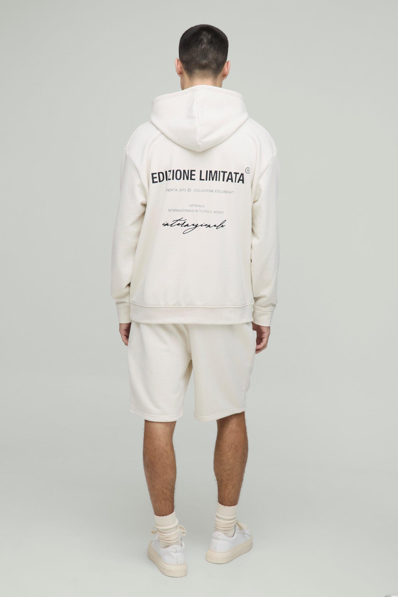 Oversized Edizione Limitata Heavyweight 1/4 Zip Hoodie | boohooMAN USA Product Image