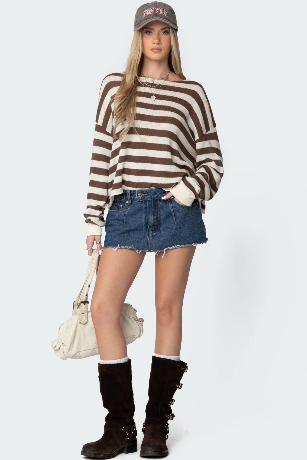 Anney Oversized Striped Sweater Product Image