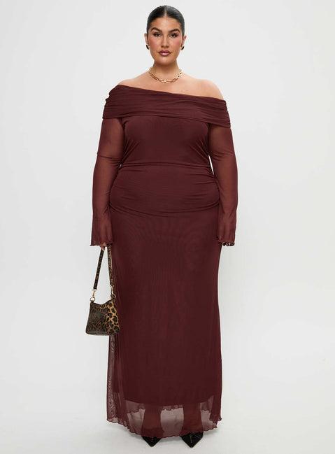 Consideration Maxi Dress Chocolate Curve Product Image