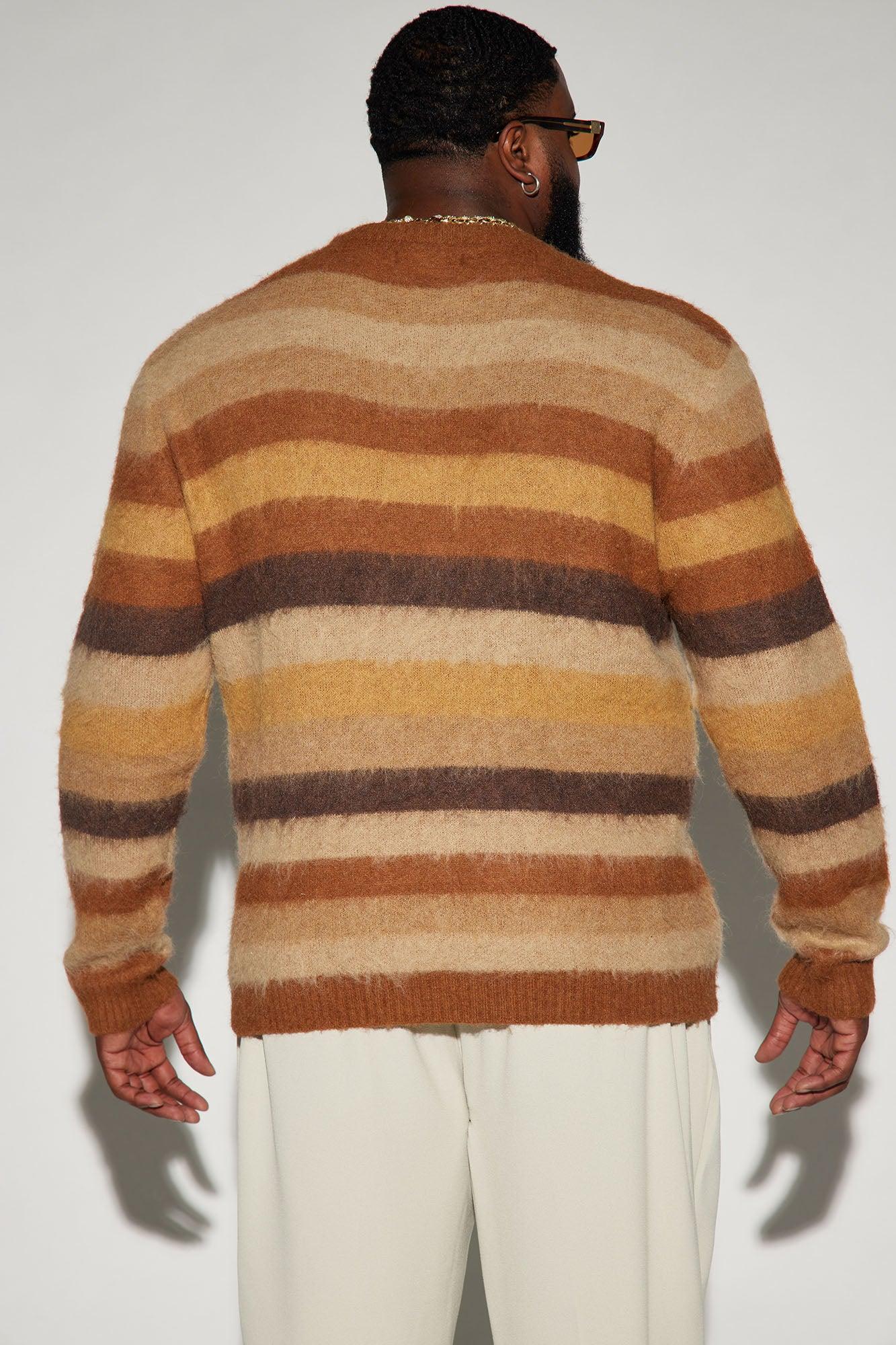 Mohair Crewneck - Brown Combo Product Image