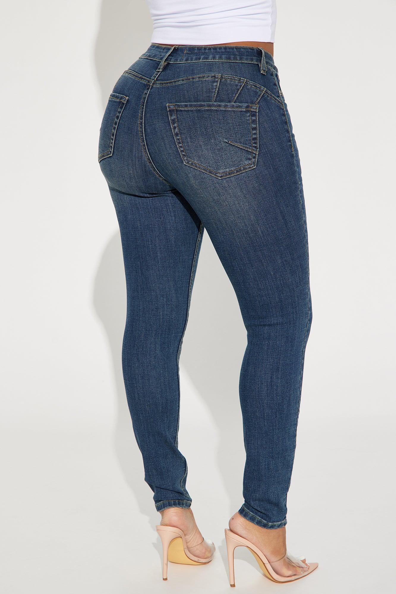 Mia Booty Lifting Stretch Skinny Jeans - Dark Wash Product Image