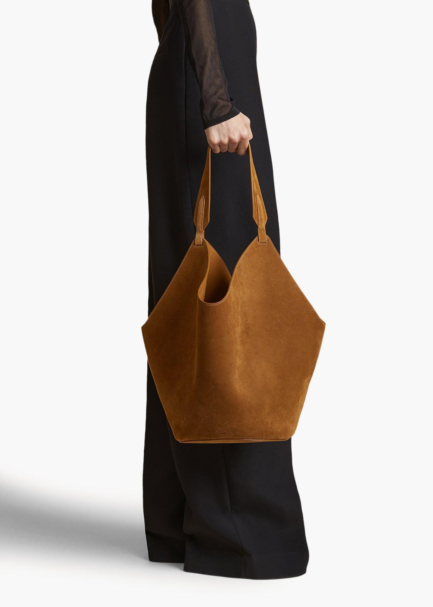Medium Lotus Tote in Mud Suede Product Image