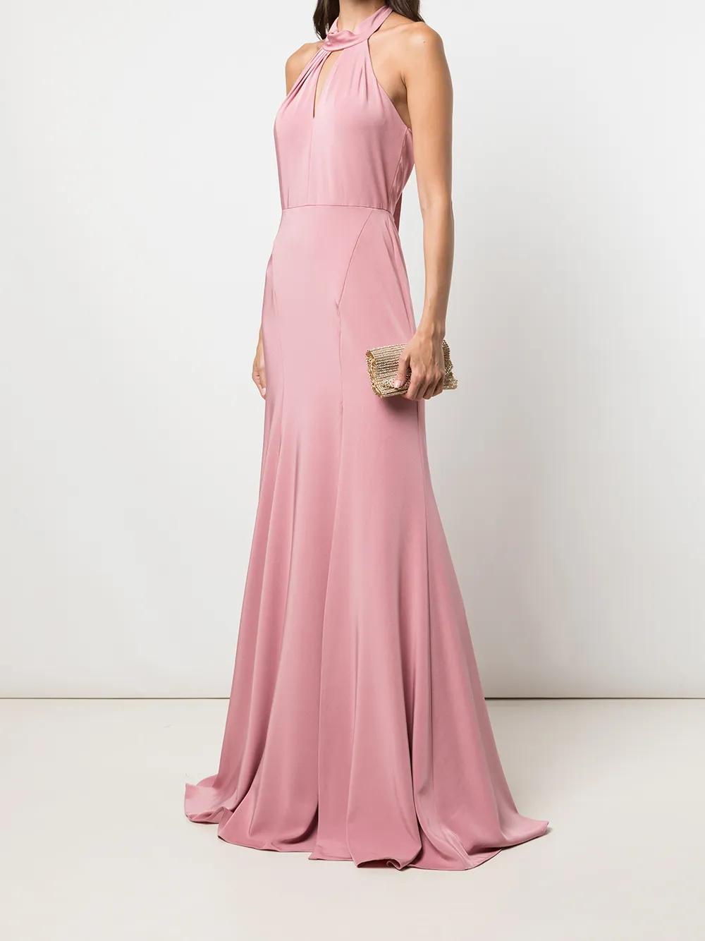 keyhole-detail floor-length gown Product Image