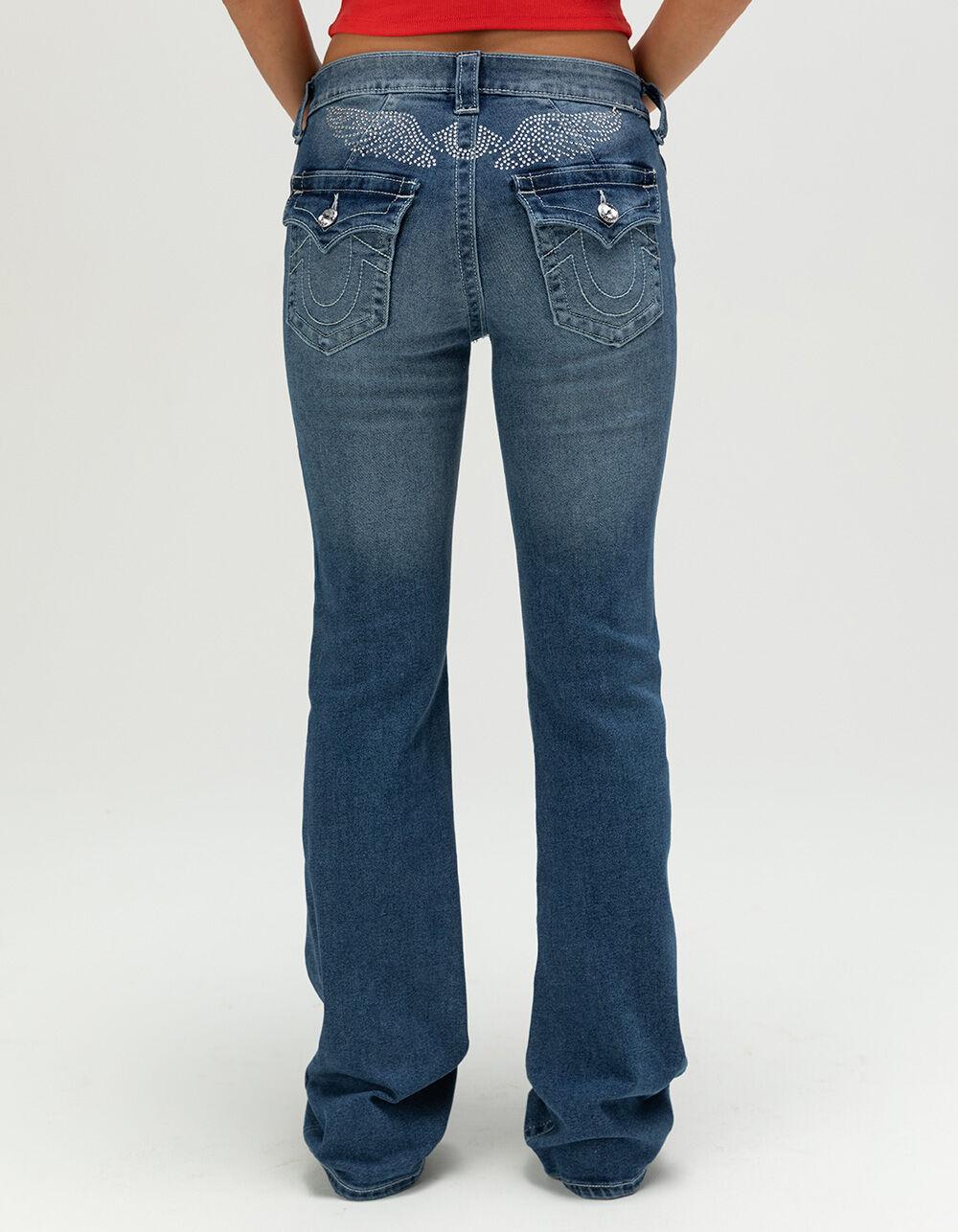 TRUE RELIGION Becca Crystal Wing Womens Bootcut Jeans - MEDIUM WASH Product Image
