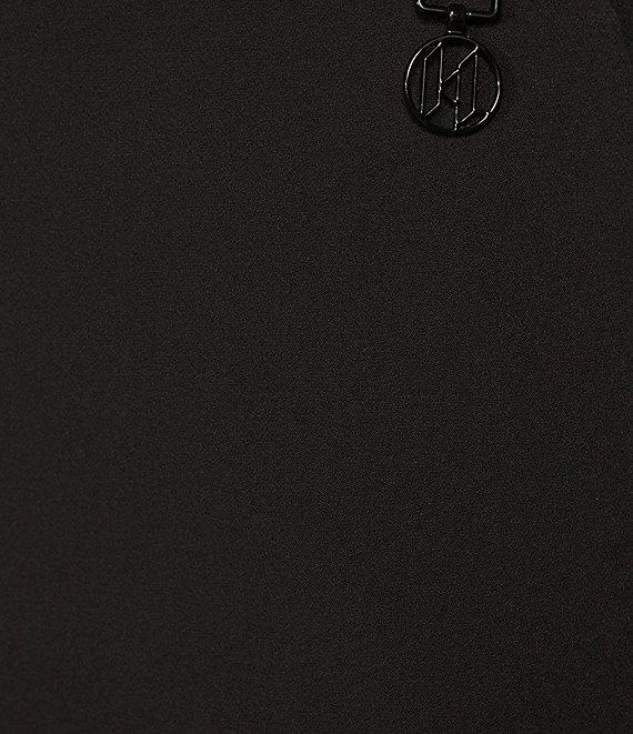 KARL LAGERFELD PARIS Slim Elastic Waistband Flat Front Pant Product Image