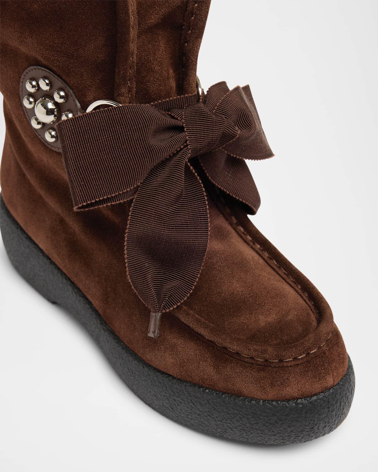 Suede Sheep Shearling Snow Booties Product Image