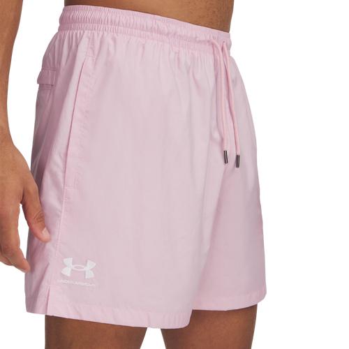 Under Armour Mens Under Armour Woven Volley Shorts - Mens Black/White Product Image