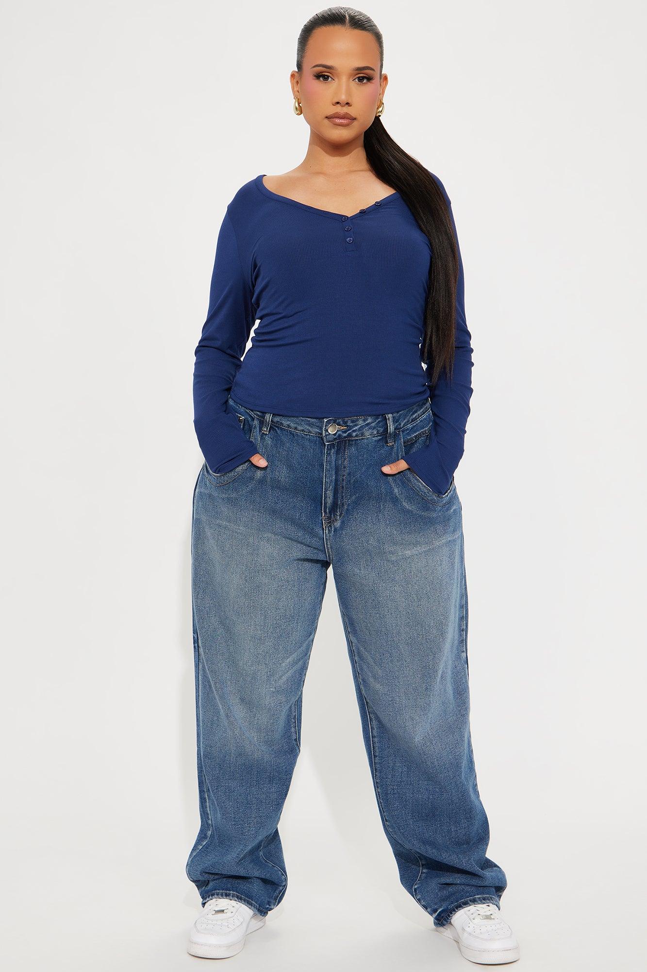 Callie Henley Top - Navy Product Image