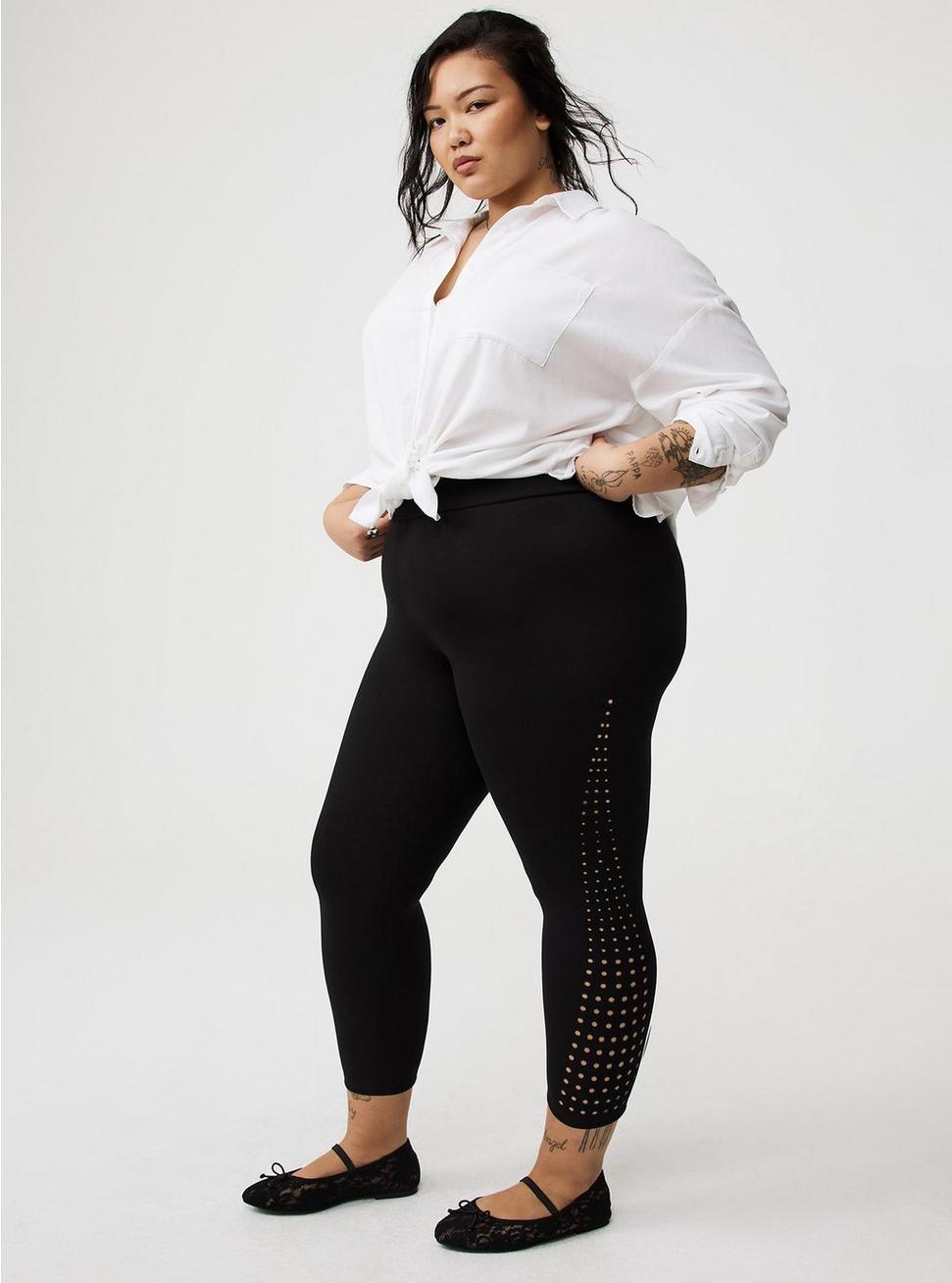 Crop Signature Laser-Cut Legging Product Image