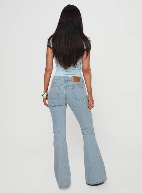 Echovalley Low Rise Jeans Light Wash Product Image