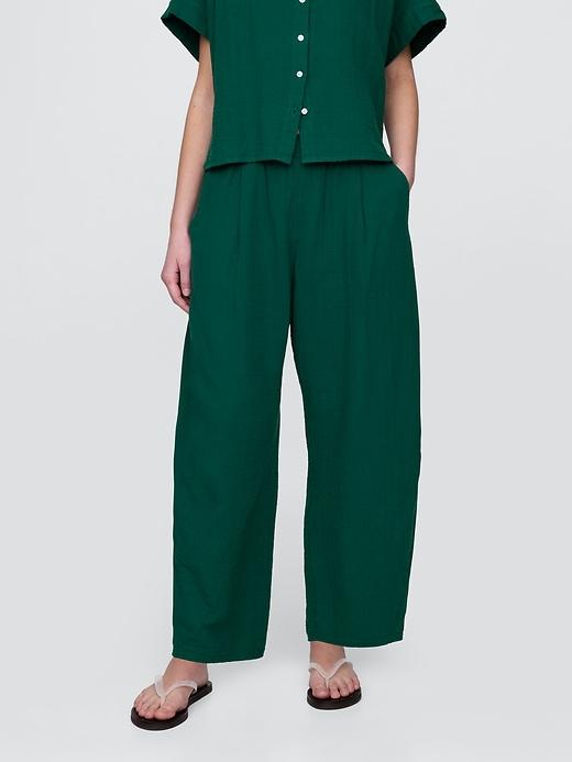 Cotton Gauze Easy Barrel Pants Product Image
