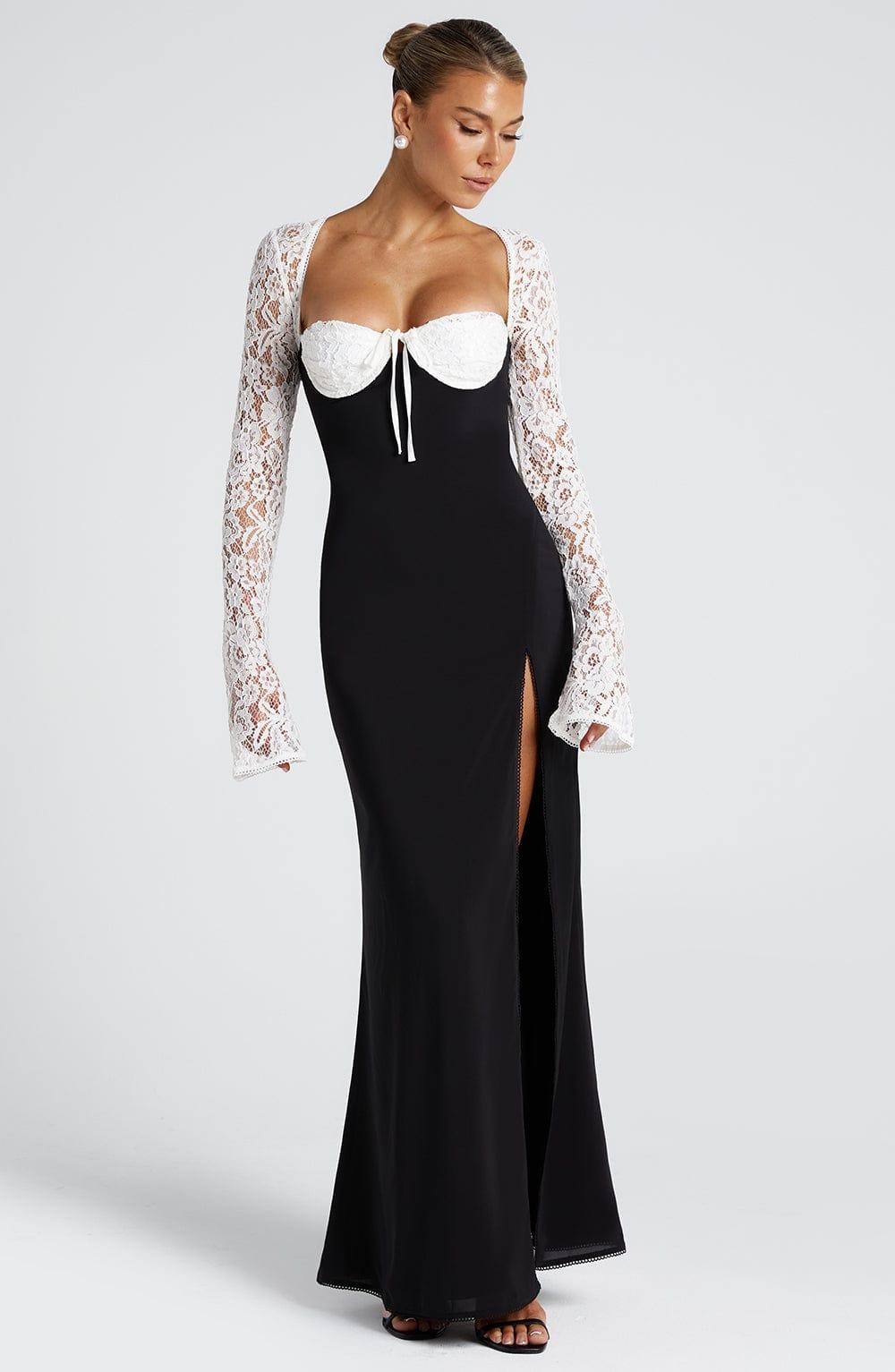 Aria Maxi Dress - Black/White Product Image