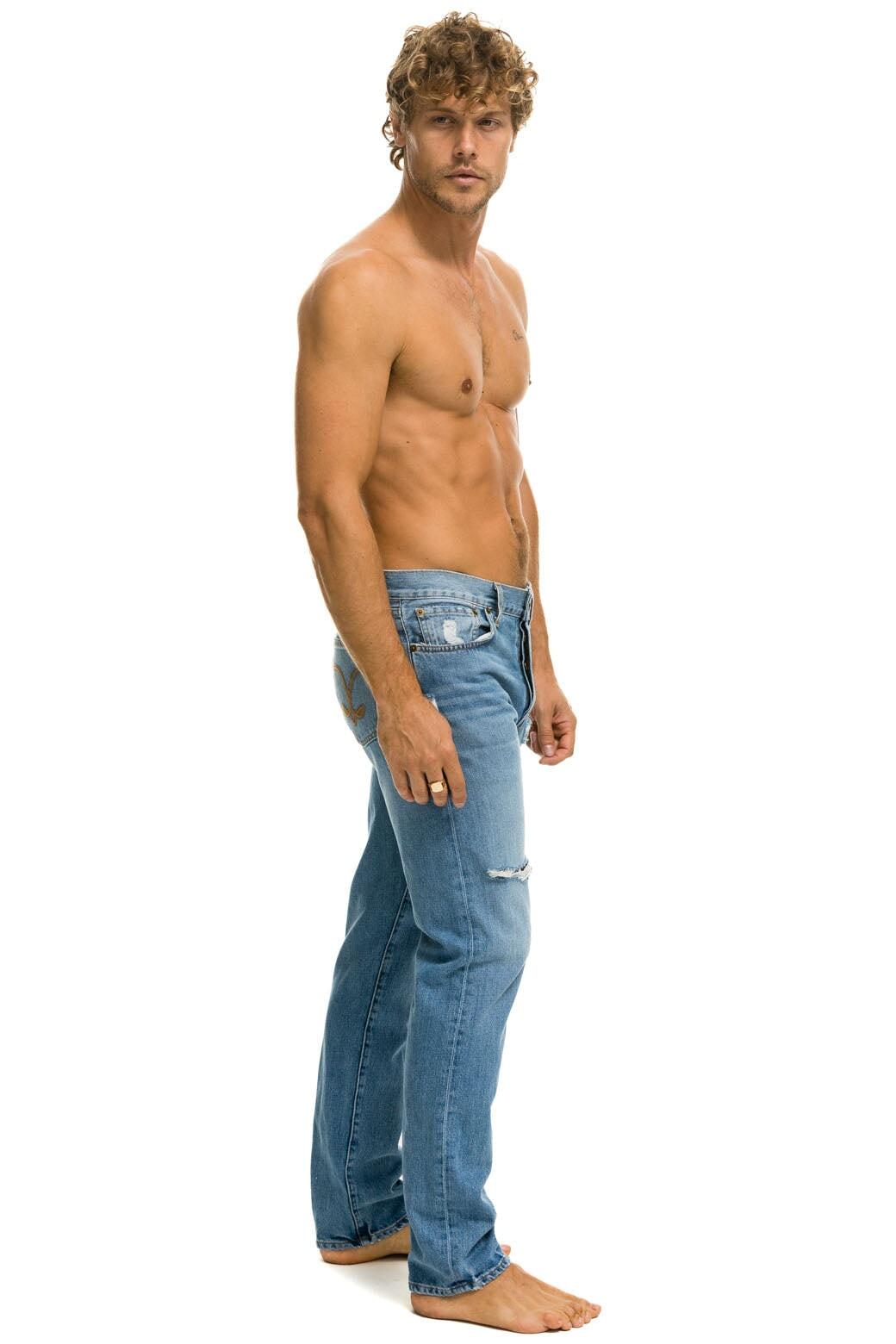 MEN'S CLASSIC STRAIGHT LEG DENIM JEAN - SUPER LIGHT Male Product Image