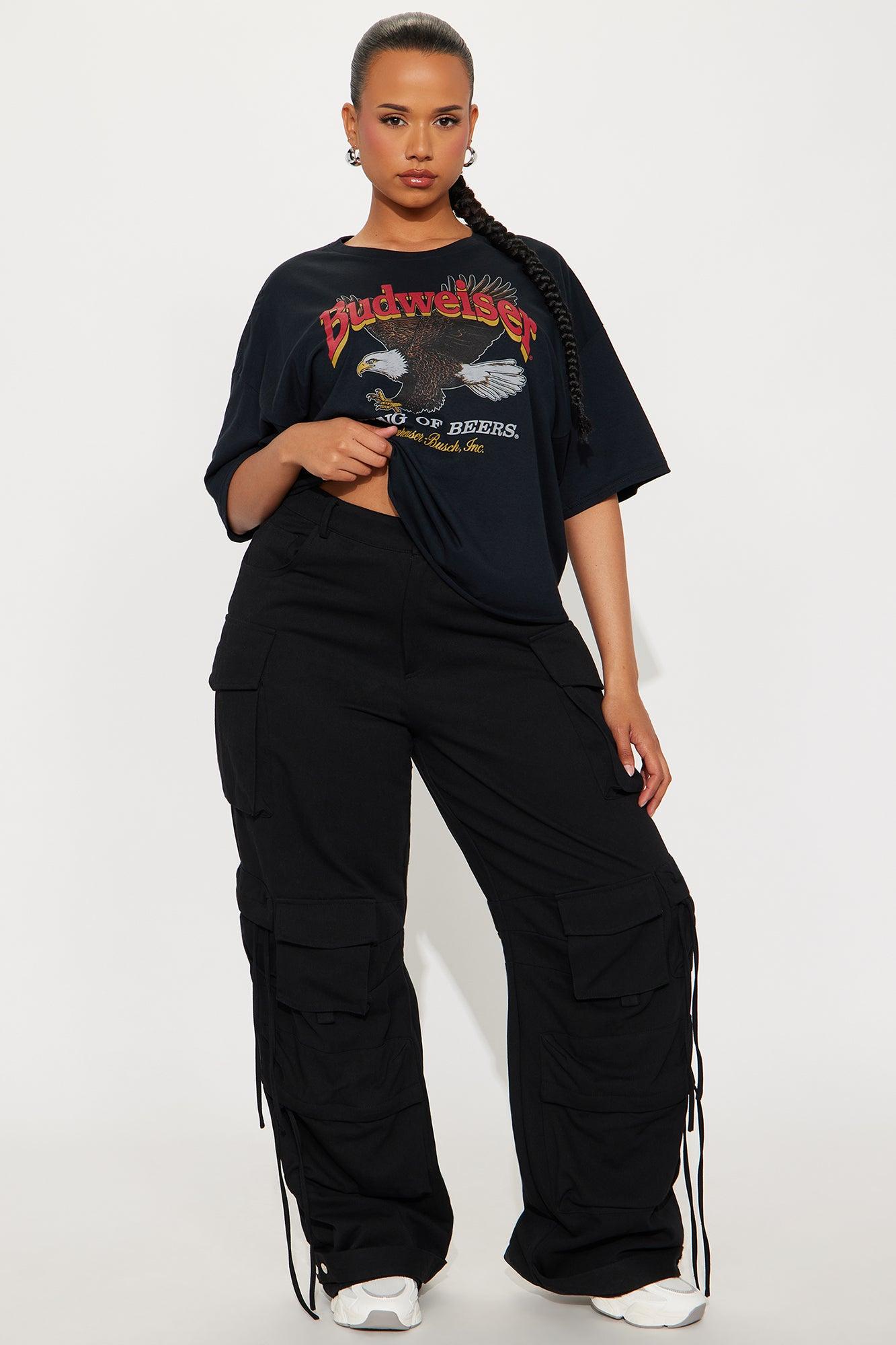 Budweiser King Of Beers Cropped Tee - Black Female Product Image