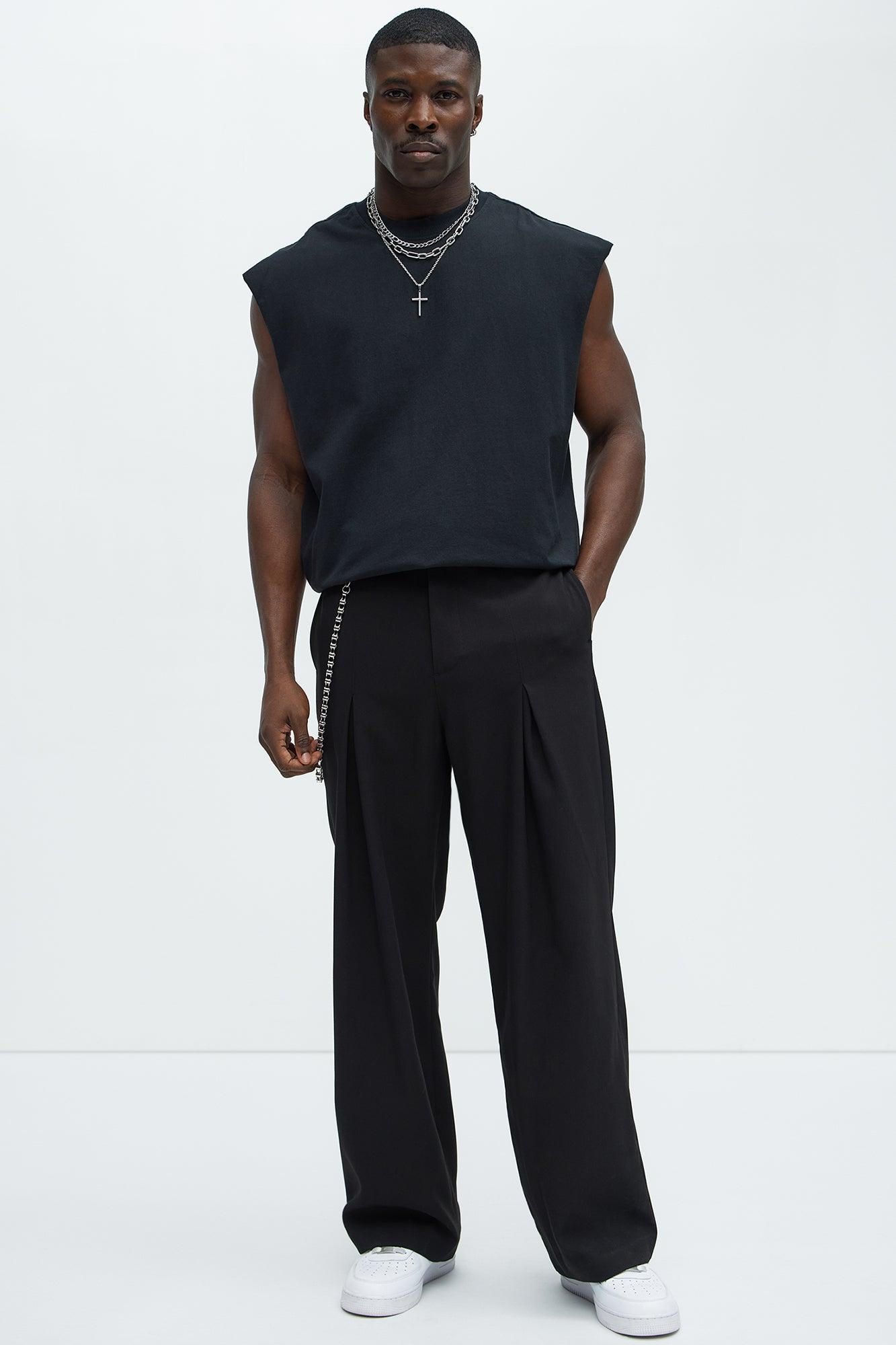 Relaxed Heavyweight Muscle Tee - Black Product Image