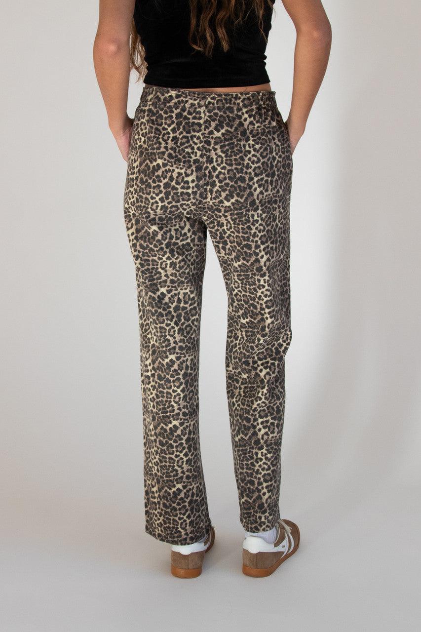 Leopard Print Jeans Product Image