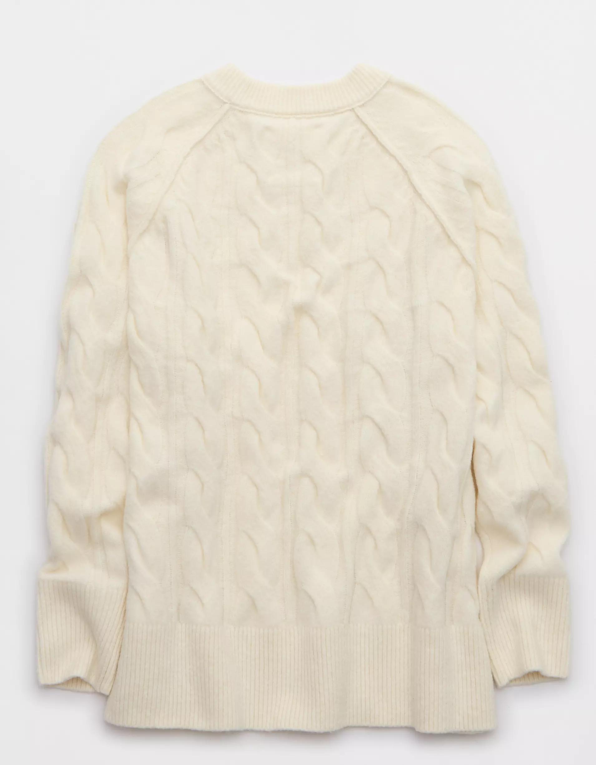 Aerie unREAL Cable Crew Sweater Product Image