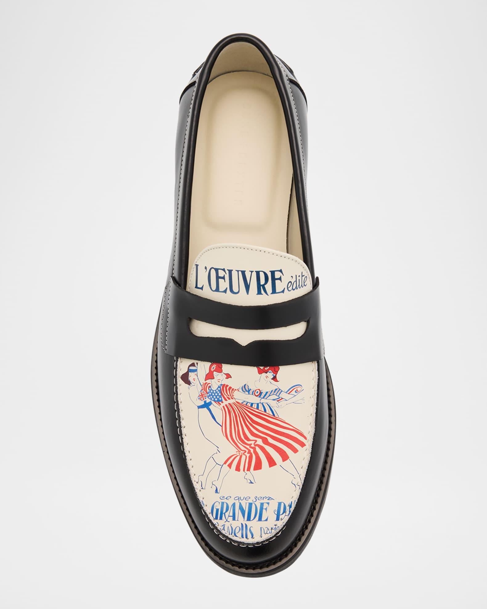 Men's Wilde La Grande Paix Leather Penny Loafers Product Image