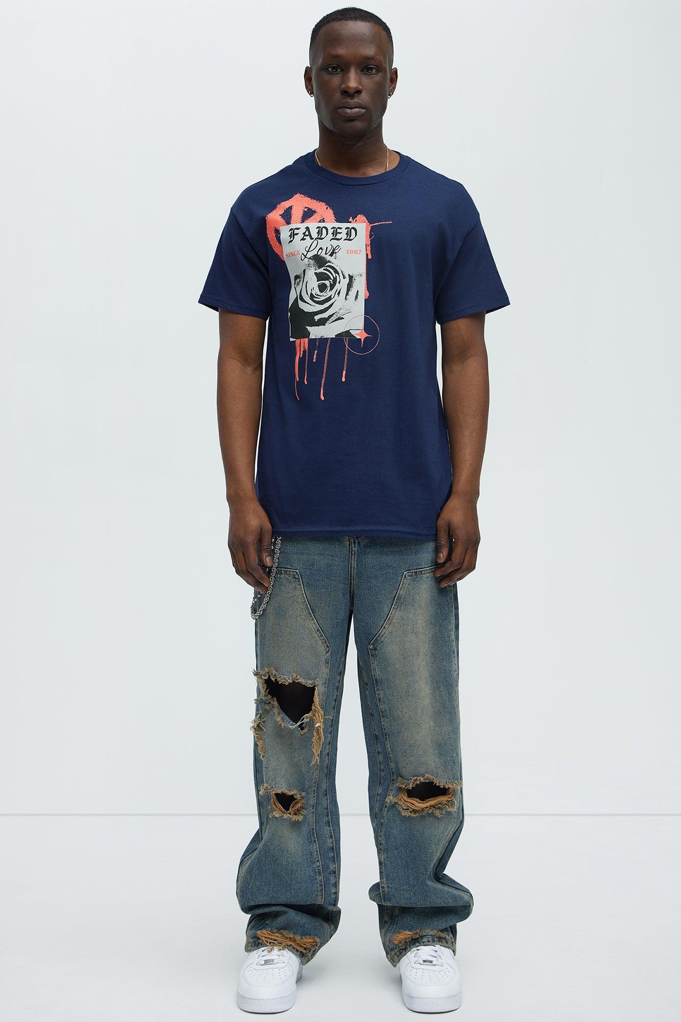 Faded Love Club Short Sleeve Tee - Navy Product Image