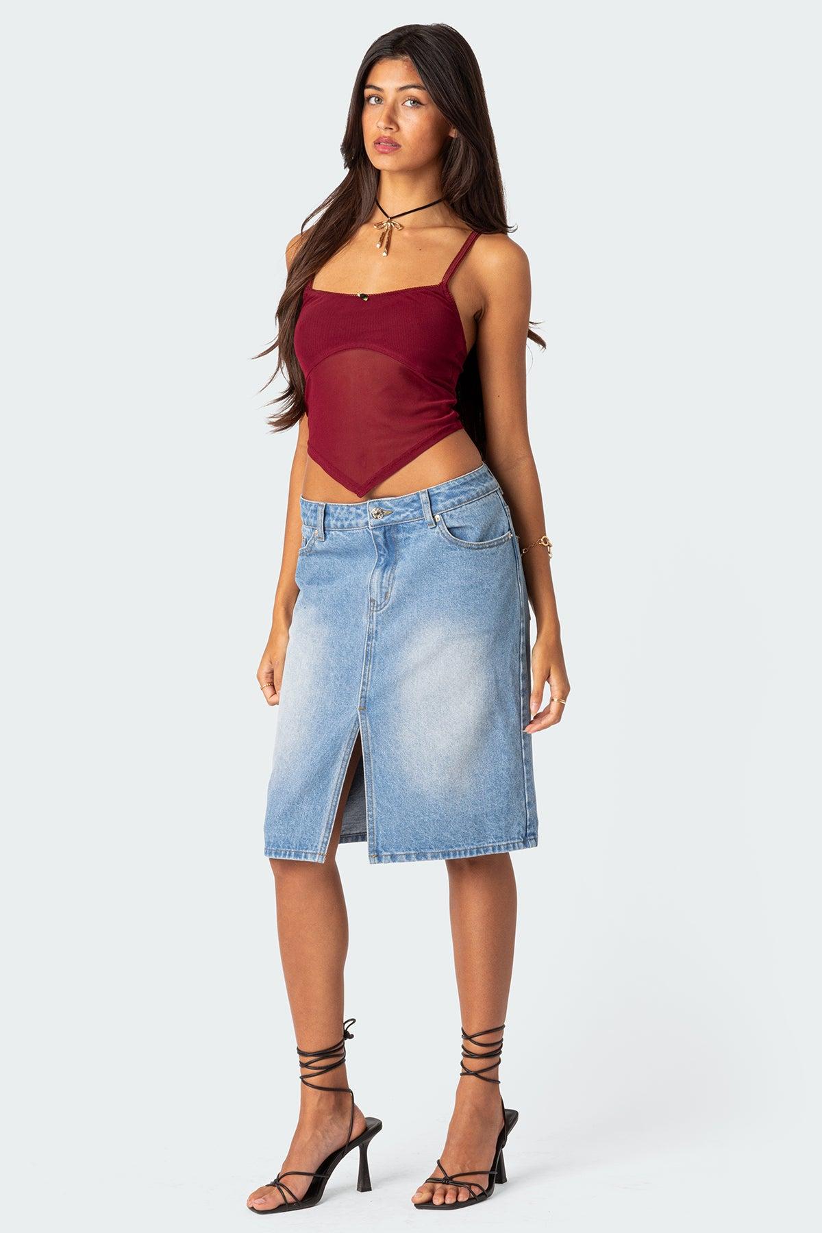 Cressida Sheer Mesh Tank Top Product Image