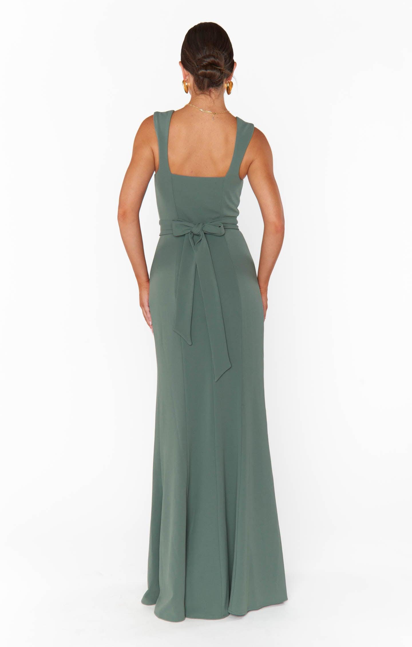 Paris Gown ~ Deep Sage Stretch Product Image