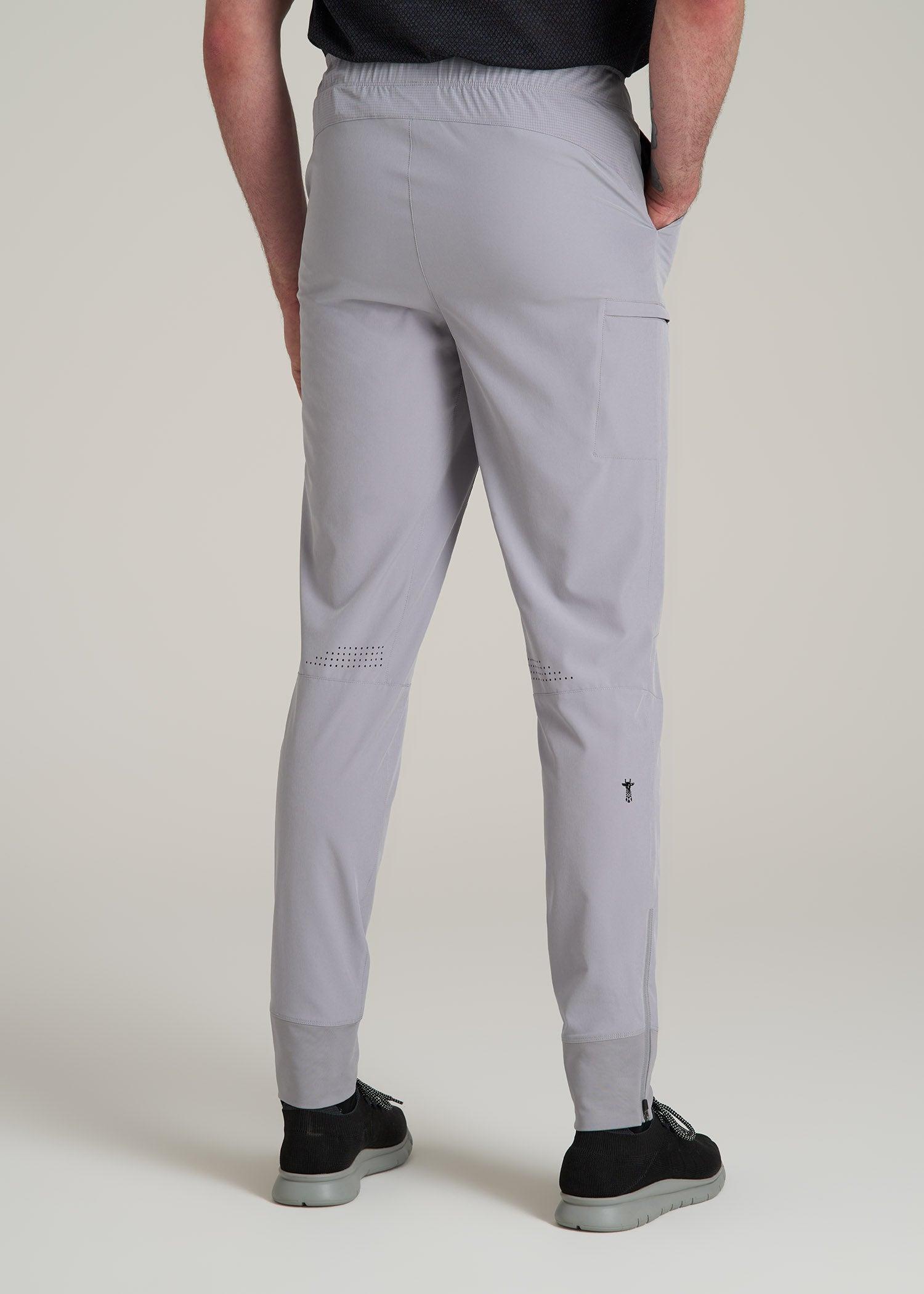 Featherweight Perforated Training Joggers for Tall Men in Light Grey Male Product Image