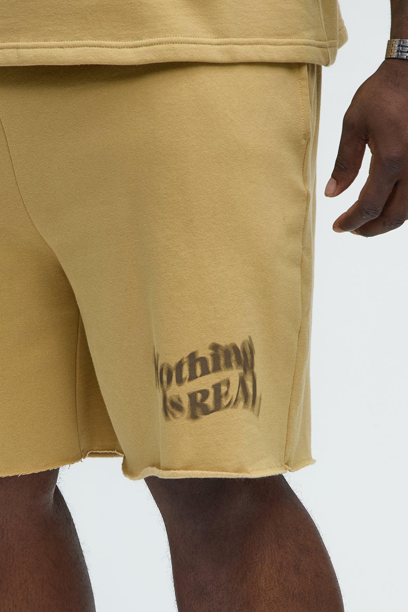 Nothing Is Real Sweatshorts - Brown Product Image
