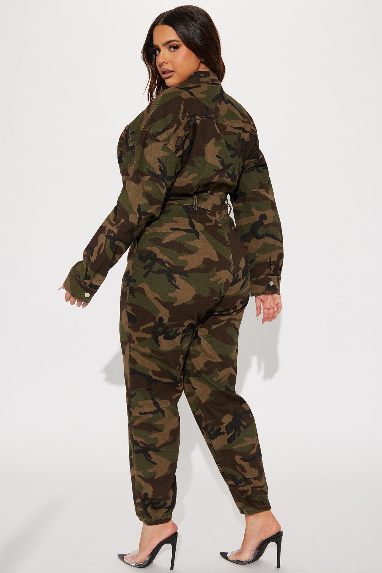 Daniela Long Sleeve Camo Jumpsuit - Camouflage Product Image