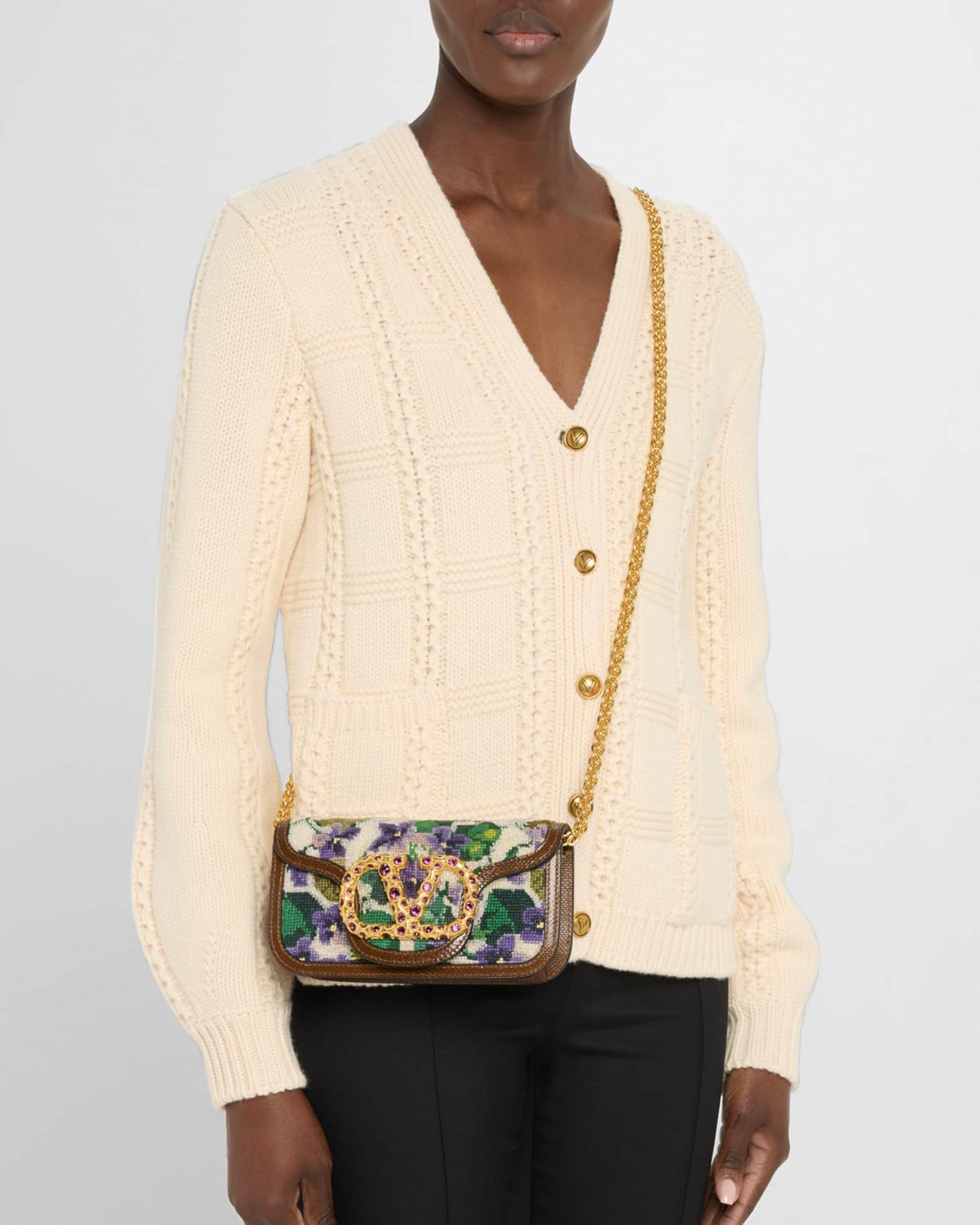 Loco Embroidered Small Shoulder Bag with Jewel Logo Product Image