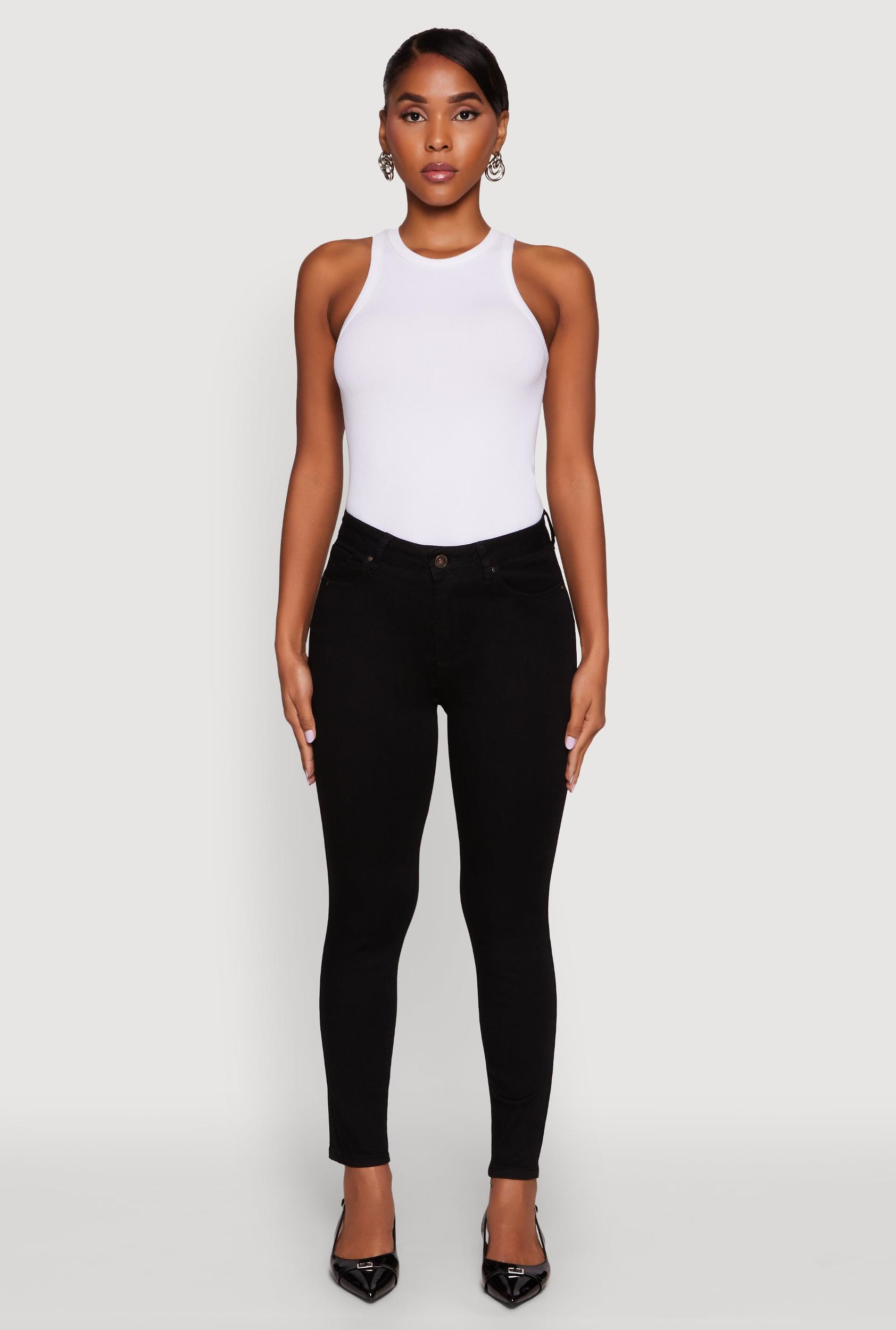 Womens WAX Solid High Waisted Skinny Jeans Product Image