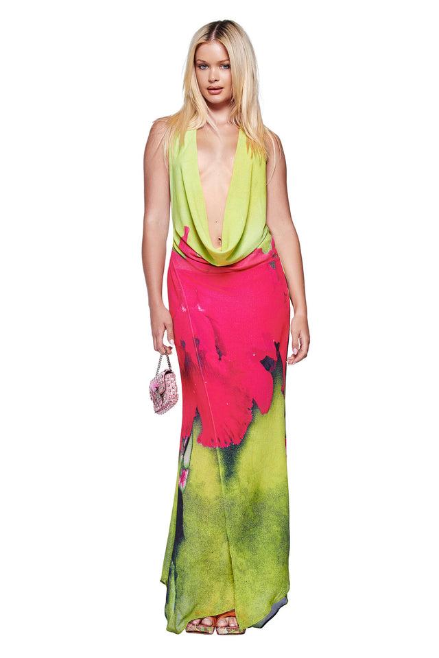 SAMANTHA MAXI DRESS - ORCHID PRINT Product Image